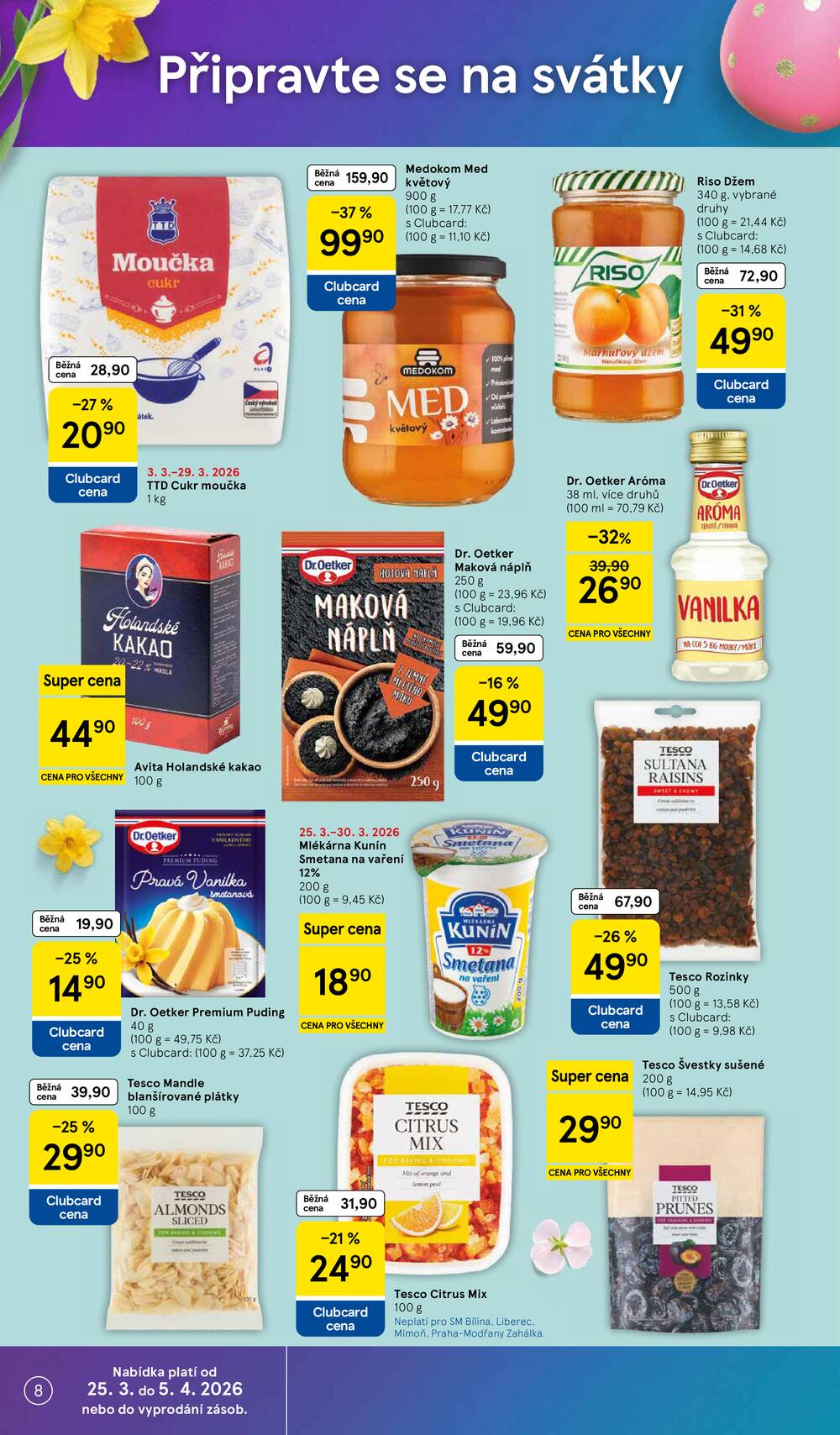 Tesco supermarkety od 25.3. do 30.3.2026