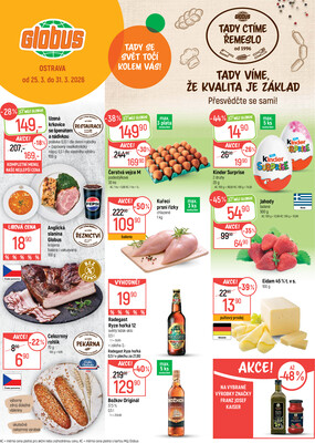 Leták Akční leták Globus 25.3. - 31.3.2026 - Globus Ostrava