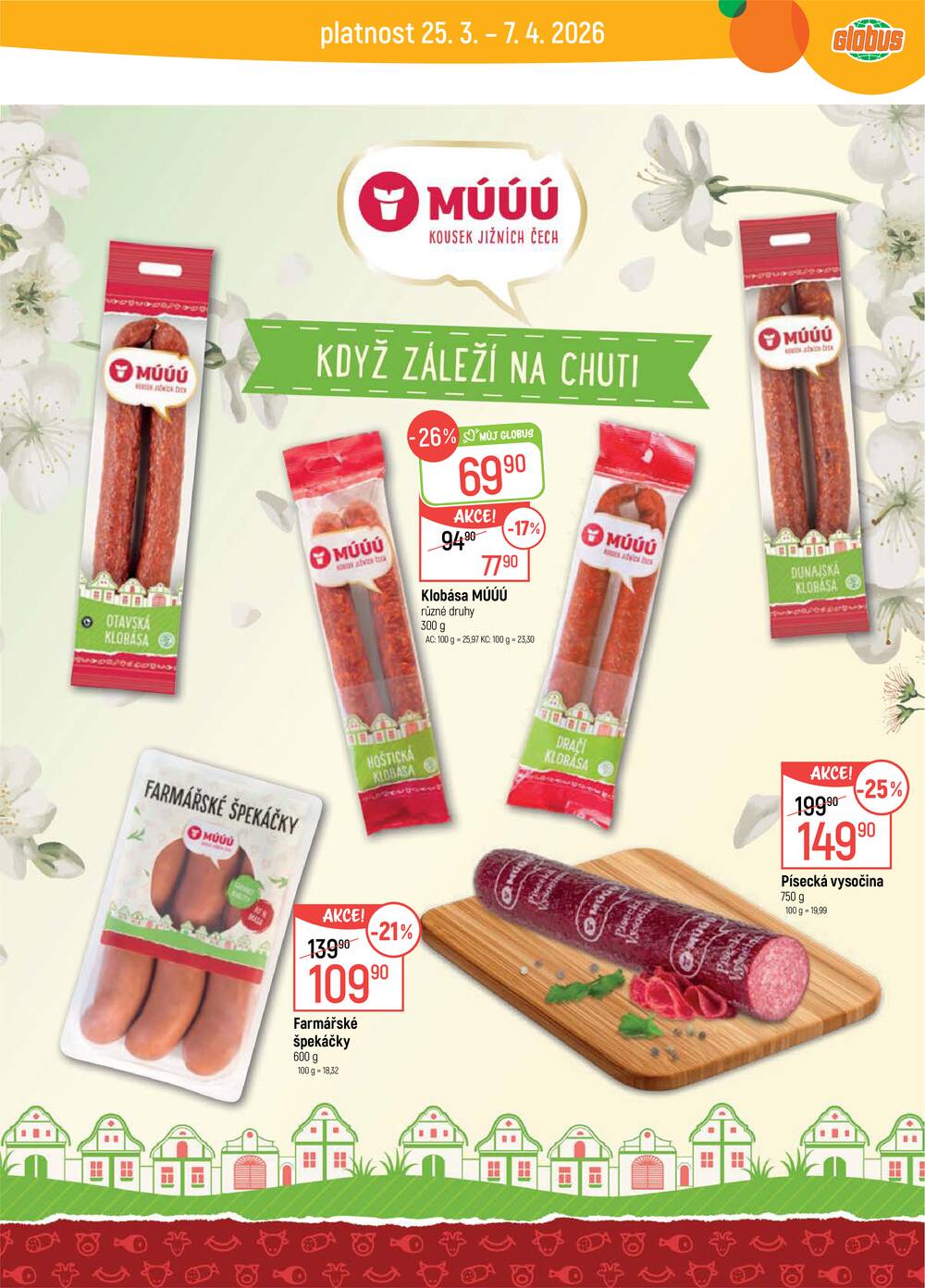 Akční leták Globus 25.3. - 31.3.2026 - Globus Chotíkov u Plzně