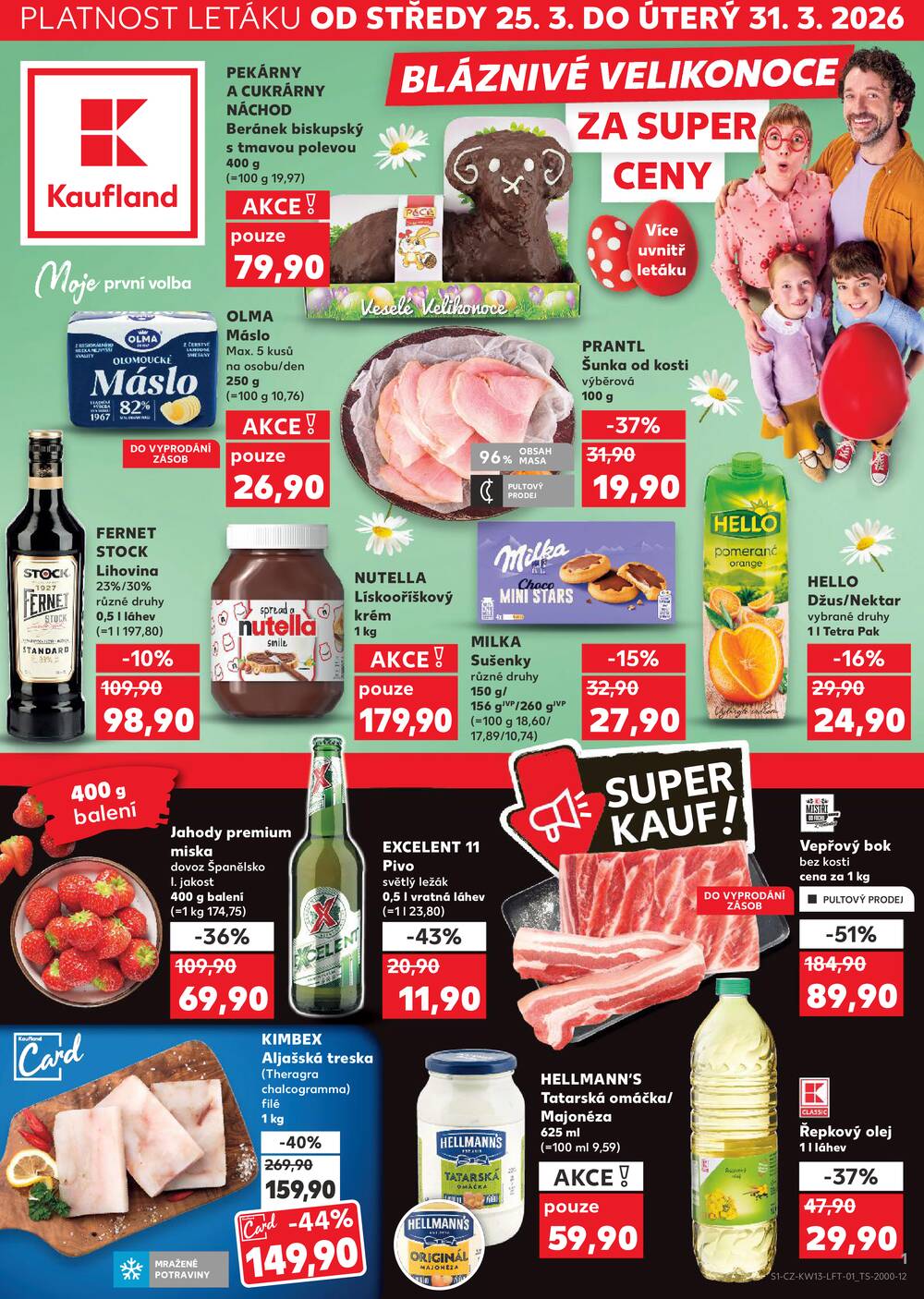 Leták Kaufland - Kaufland 25.3. - 31.3. - Kaufland - Ostrava - Moravská Ostrava - strana 1