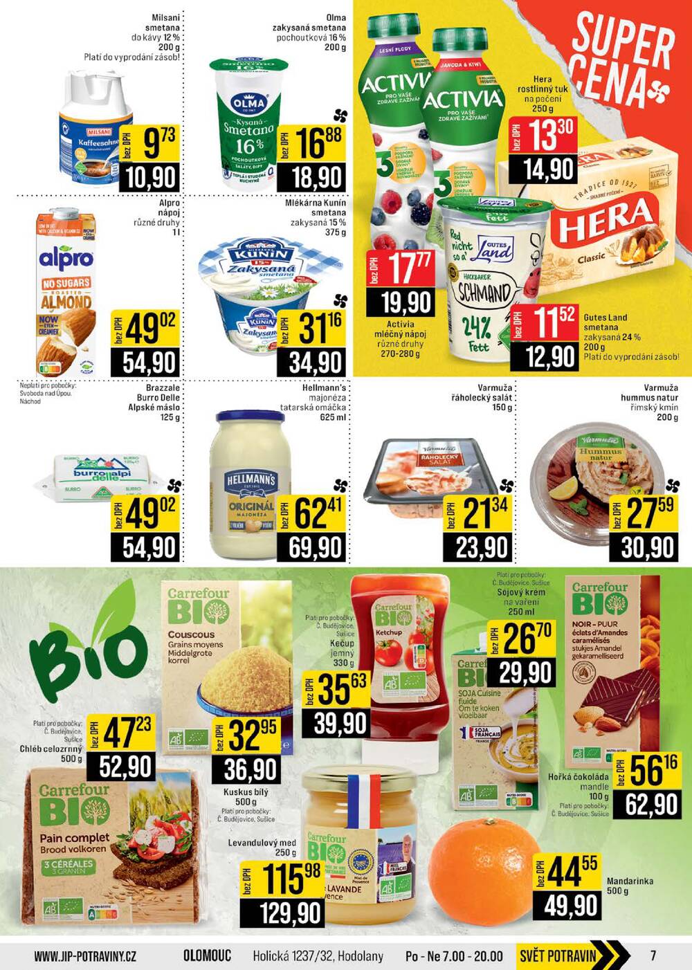 JIP Cash & Carry České Budějovice, Most, Náchod, Polička, Sušice a Svoboda nad Úpou od 25.3. do 31.3.2026