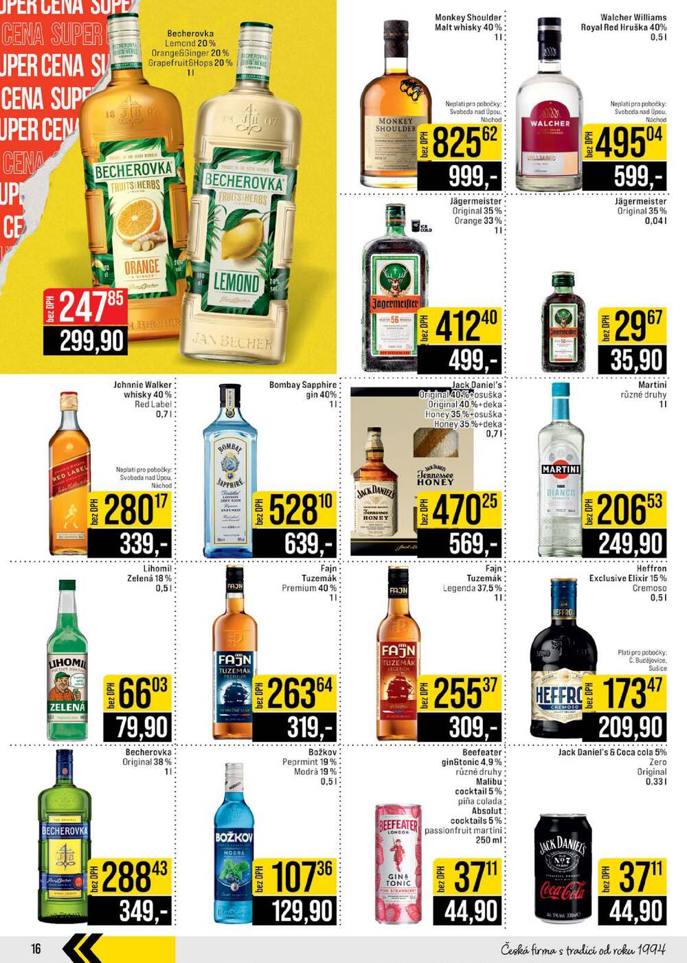 Leták JIP - JIP Cash & Carry České Budějovice, Most, Náchod, Polička, Sušice a Svoboda nad Úpou od 25.3. do 31.3.2026 - strana 16