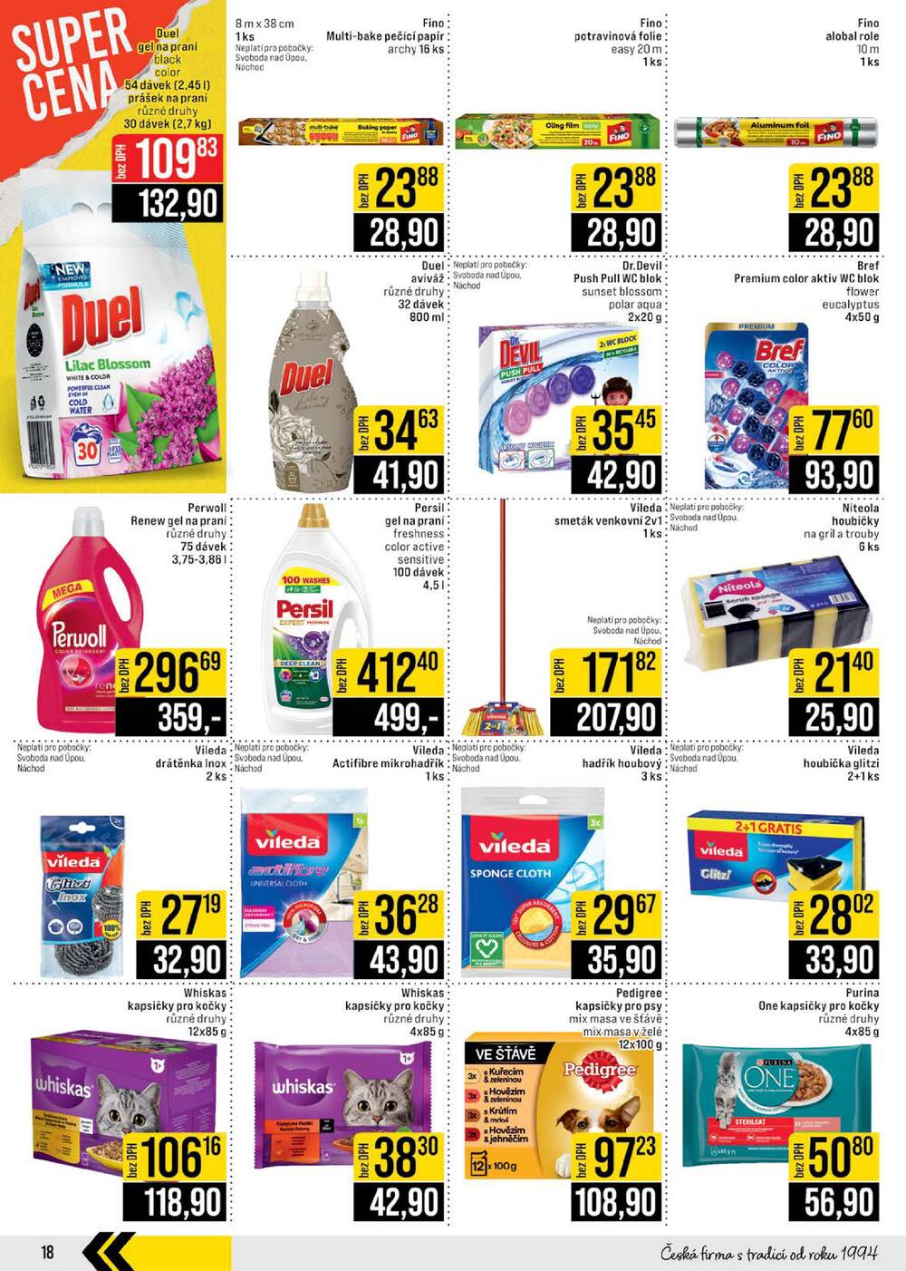 Leták JIP - JIP Cash & Carry České Budějovice, Most, Náchod, Polička, Sušice a Svoboda nad Úpou od 25.3. do 31.3.2026 - strana 18