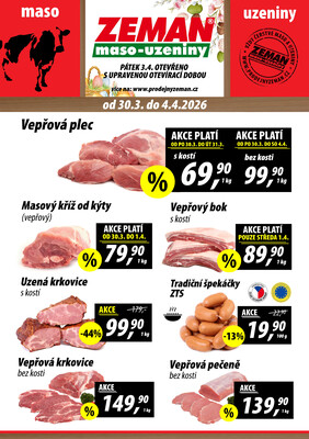 leták ZEMAN maso-uzeniny