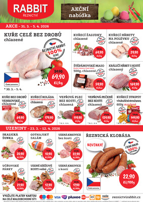 leták RABBIT řeznictví