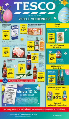 Leták Tesco malé hypermarkety od 31.3. do 5.4.2026