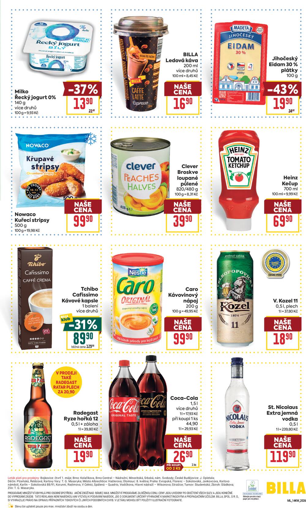BILLA malý leták od 1.4. do 7.4.2026
