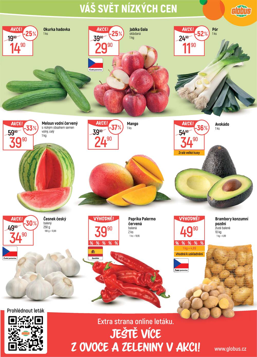 Akční leták Globus 1.4. - 7.4.2026 - Globus Praha - Centrum Černý Most
