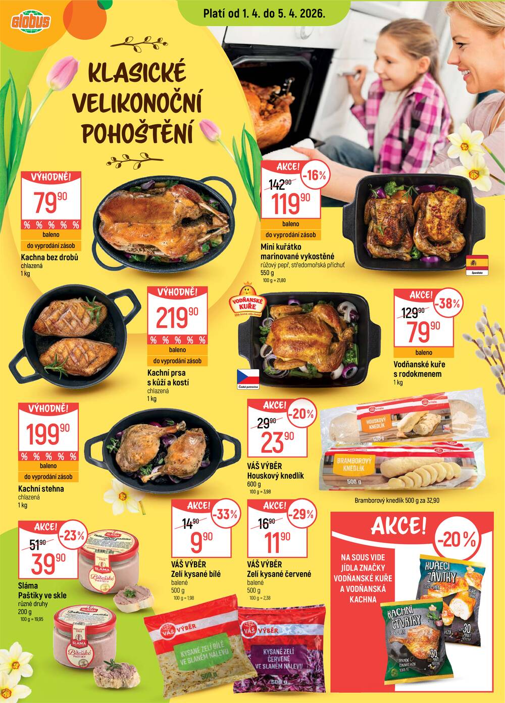 Akční leták Globus 1.4. - 7.4.2026 - Globus Praha - Centrum Černý Most