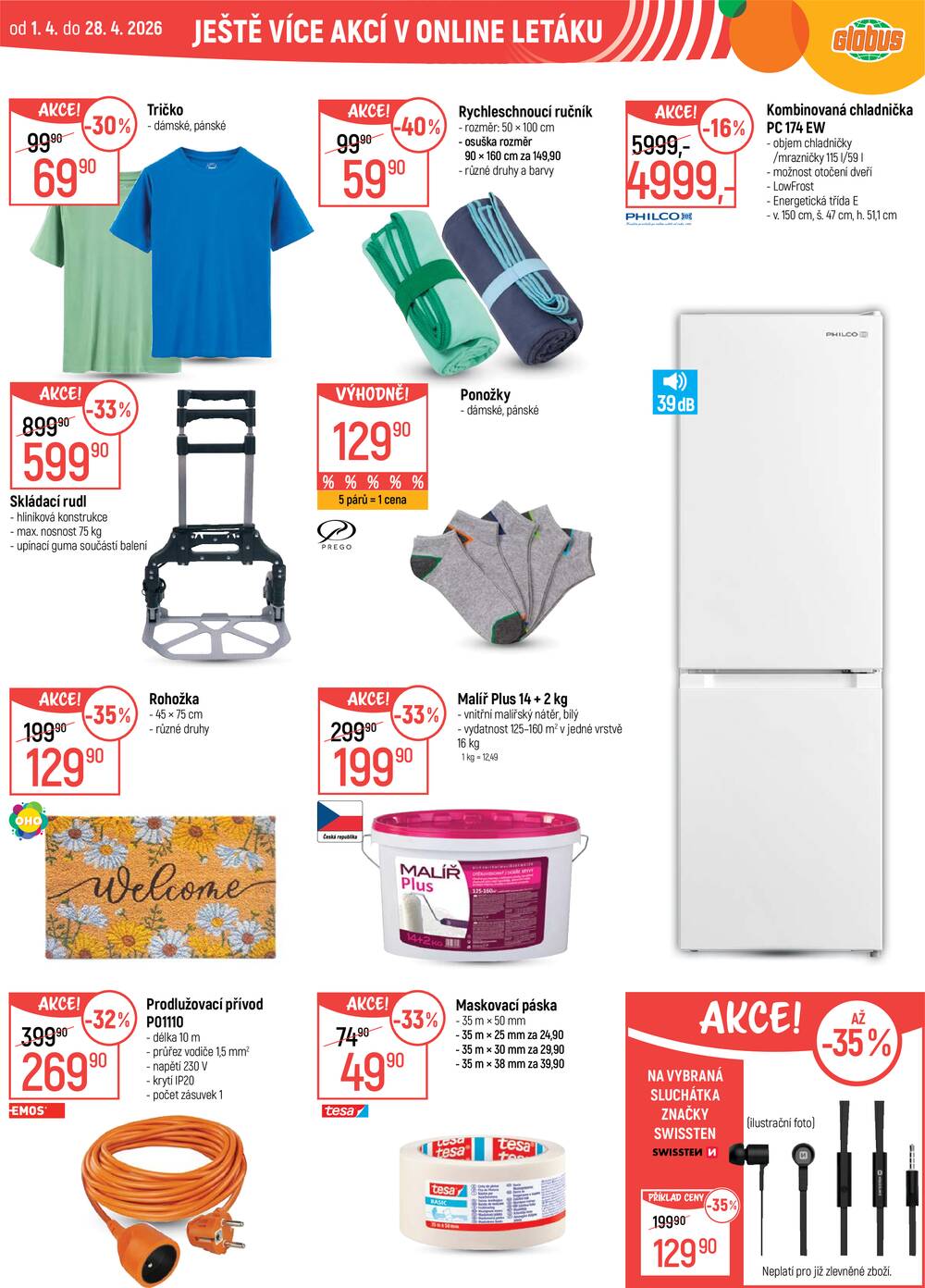 Akční leták Globus 1.4. - 7.4.2026 - Globus Praha - Centrum Černý Most