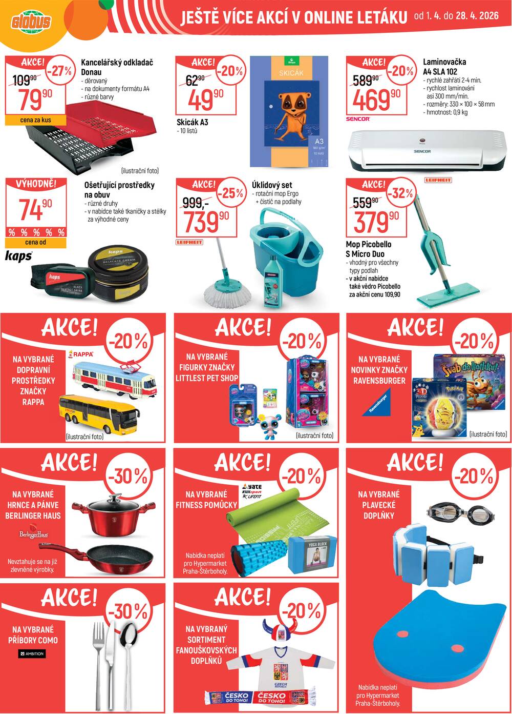 Akční leták Globus 1.4. - 7.4.2026 - Globus Praha - Čakovice