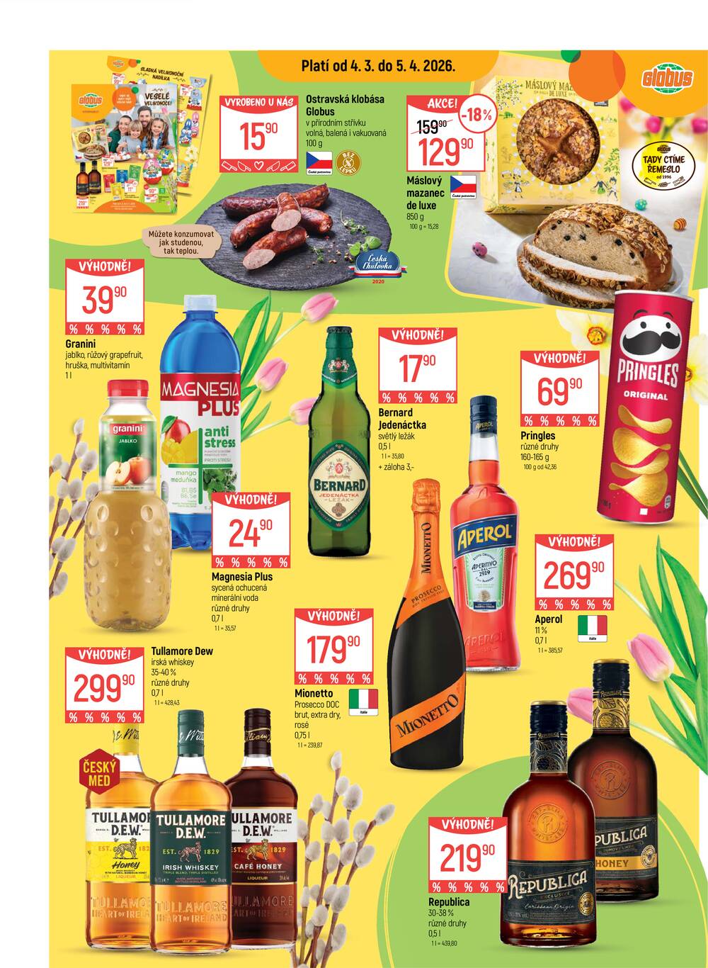 Akční leták Globus 1.4. - 7.4.2026 - Globus Praha - Zličín
