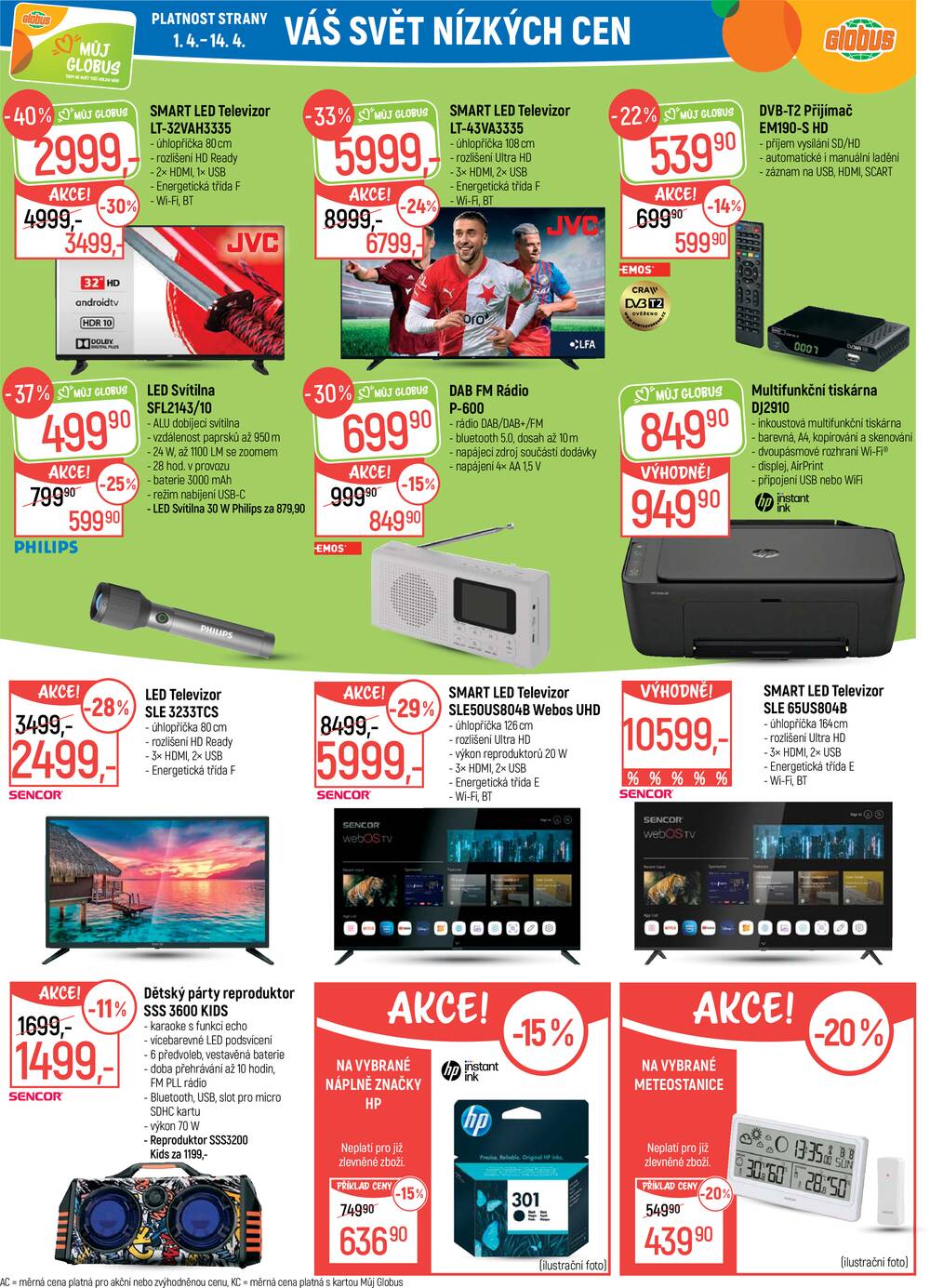 Akční leták Globus 1.4. - 7.4.2026 - Globus Praha - Zličín