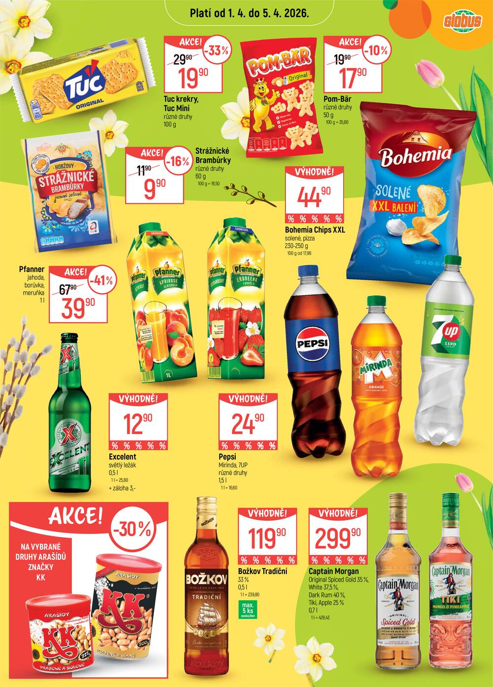 Akční leták Globus 1.4. - 7.4.2026 - Globus České Budějovice