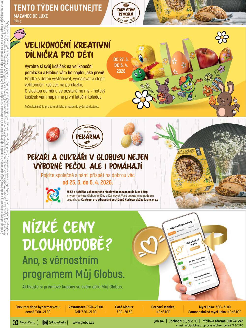 Akční leták Globus 1.4. - 7.4.2026 - Globus Jenišov u Karlových Varů