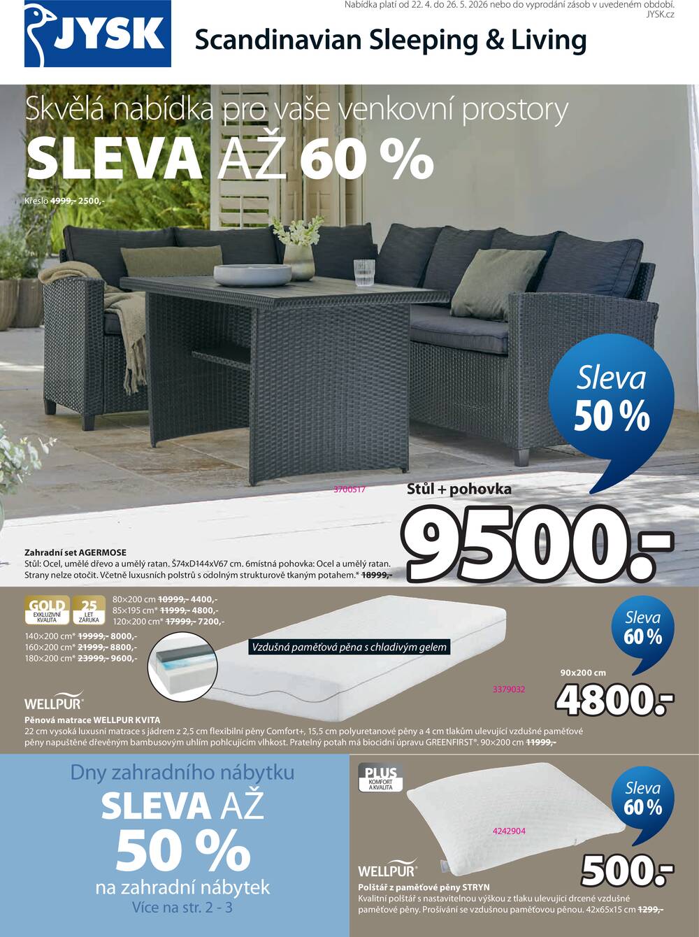 Leták Jysk - Jysk od 22.4. do 26.5.2026 - strana 1