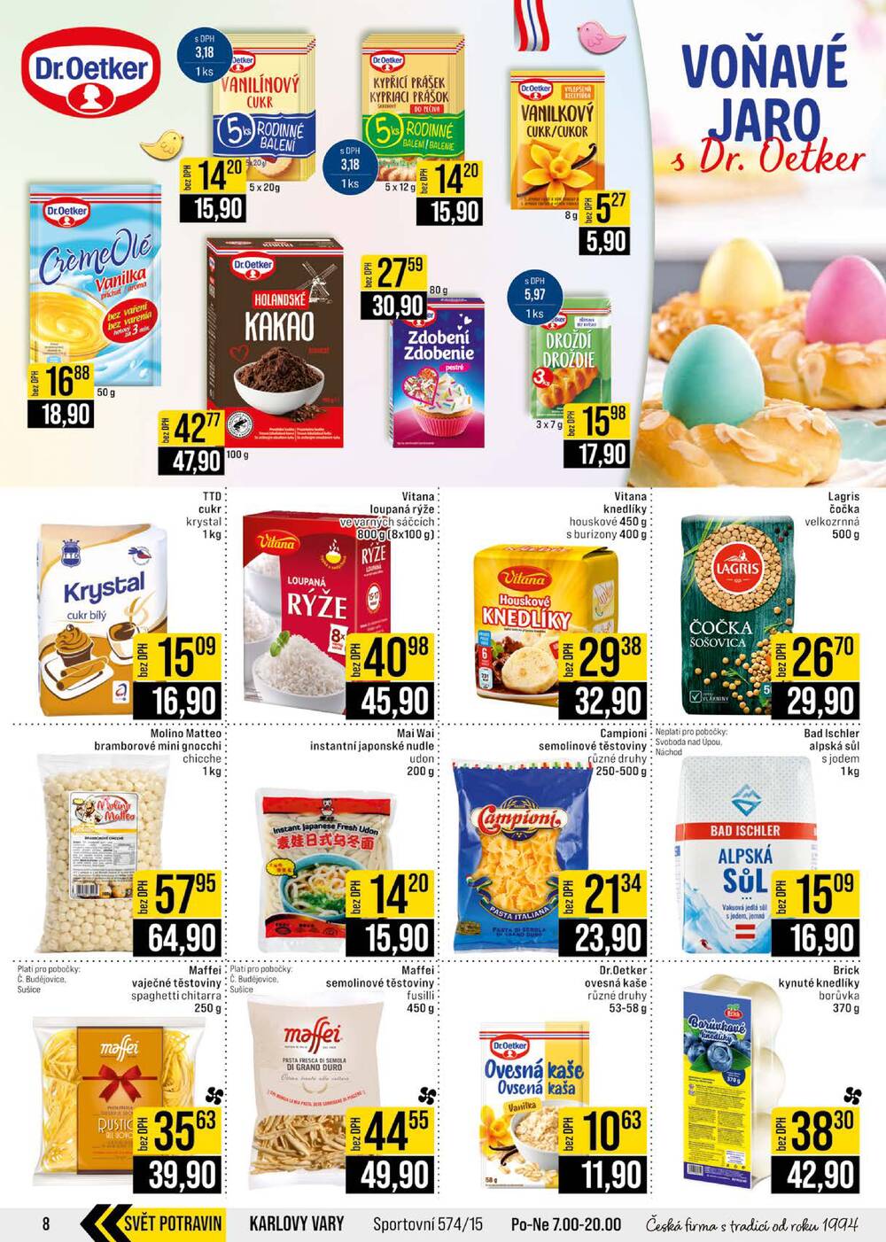 JIP Cash & Carry České Budějovice, Most, Náchod, Polička, Sušice a Svoboda nad Úpou od 1.4. do 7.4.2026