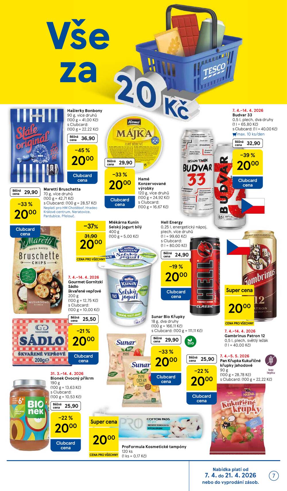 Tesco malé hypermarkety od 7.4. do 14.4.2026