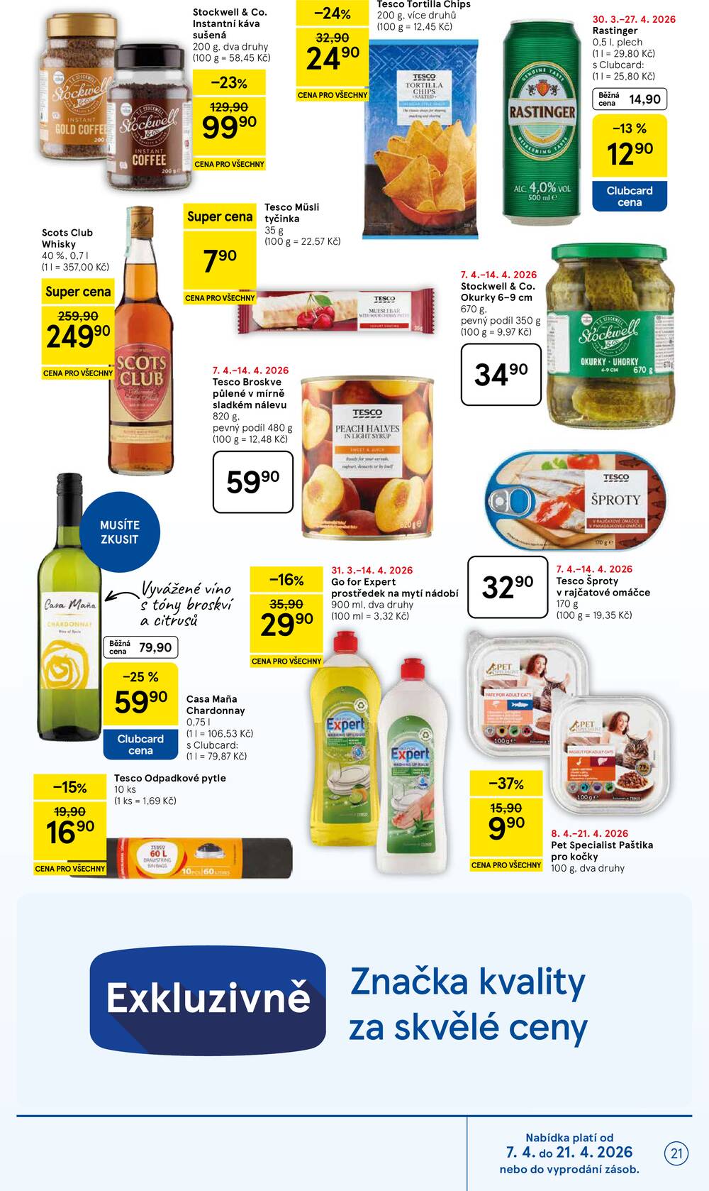 Tesco malé hypermarkety od 7.4. do 14.4.2026