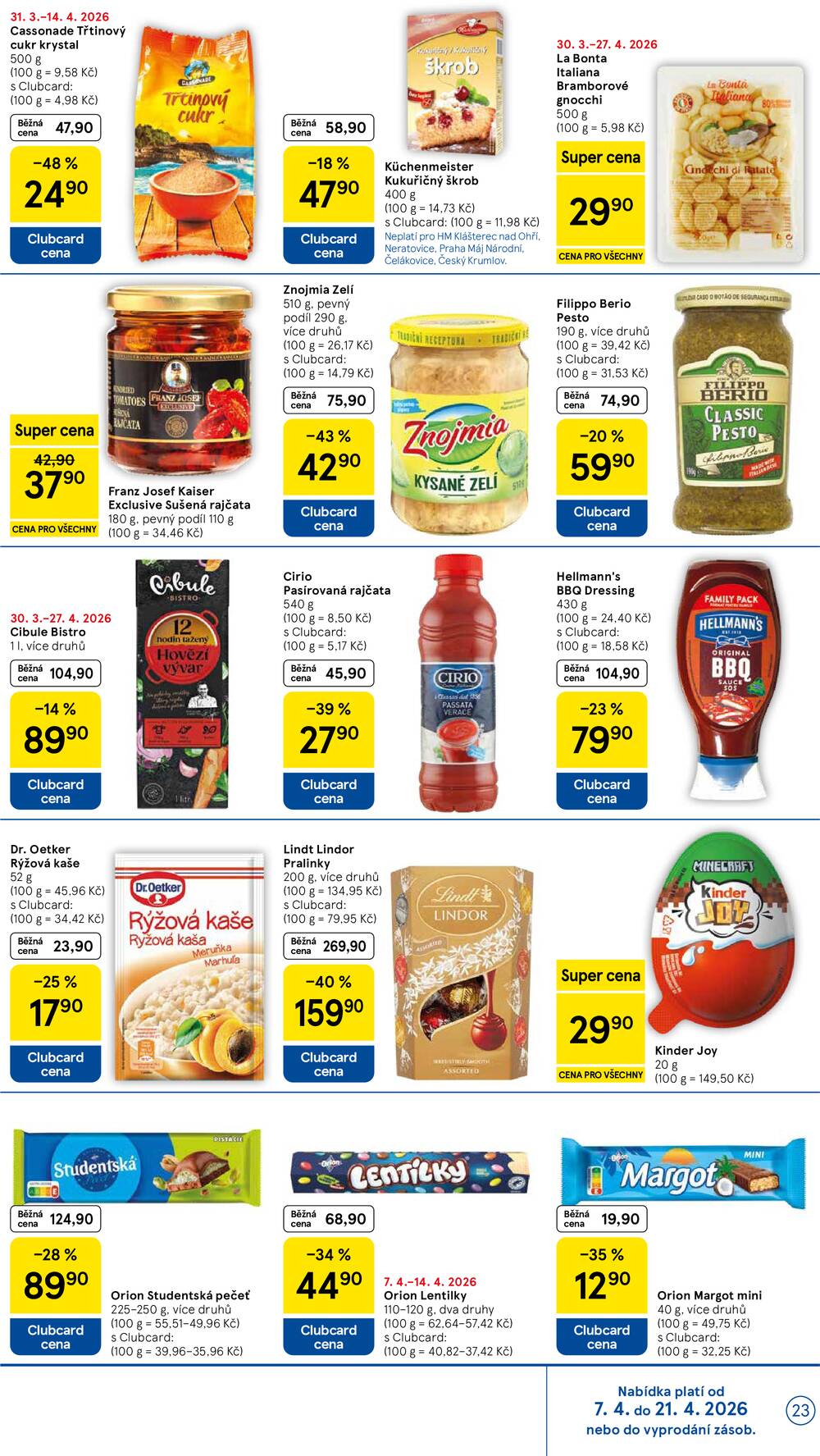 Tesco malé hypermarkety od 7.4. do 14.4.2026