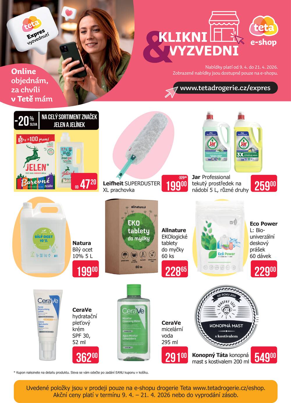 Leták Teta drogerie - Teta drogerie eshop od 9.4. do 21.4.2026 - strana 1