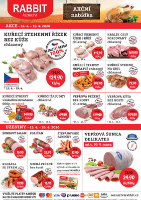 leták RABBIT řeznictví