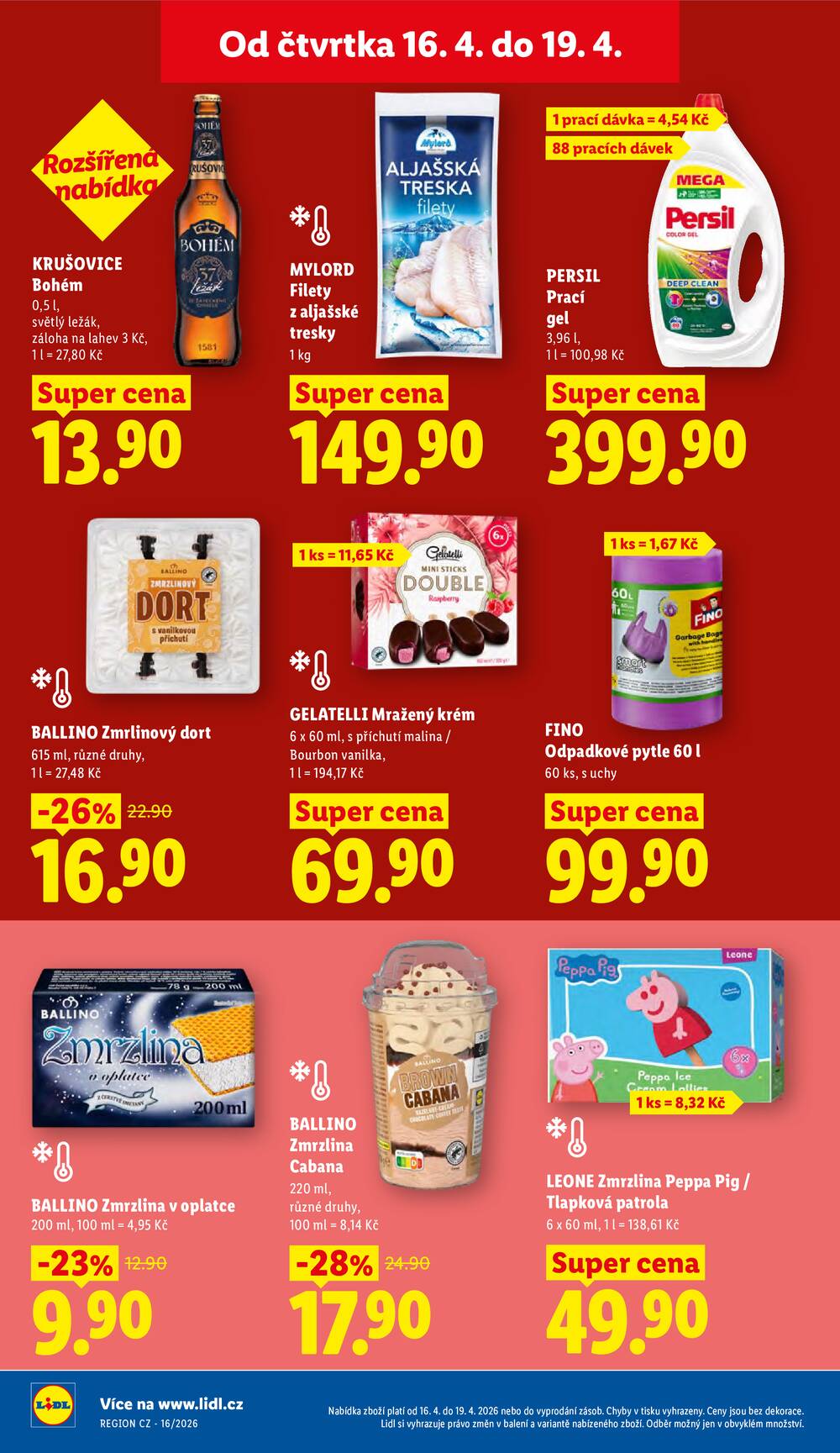 Lidl Čtvrtek od 16.4. do 19.4.2026