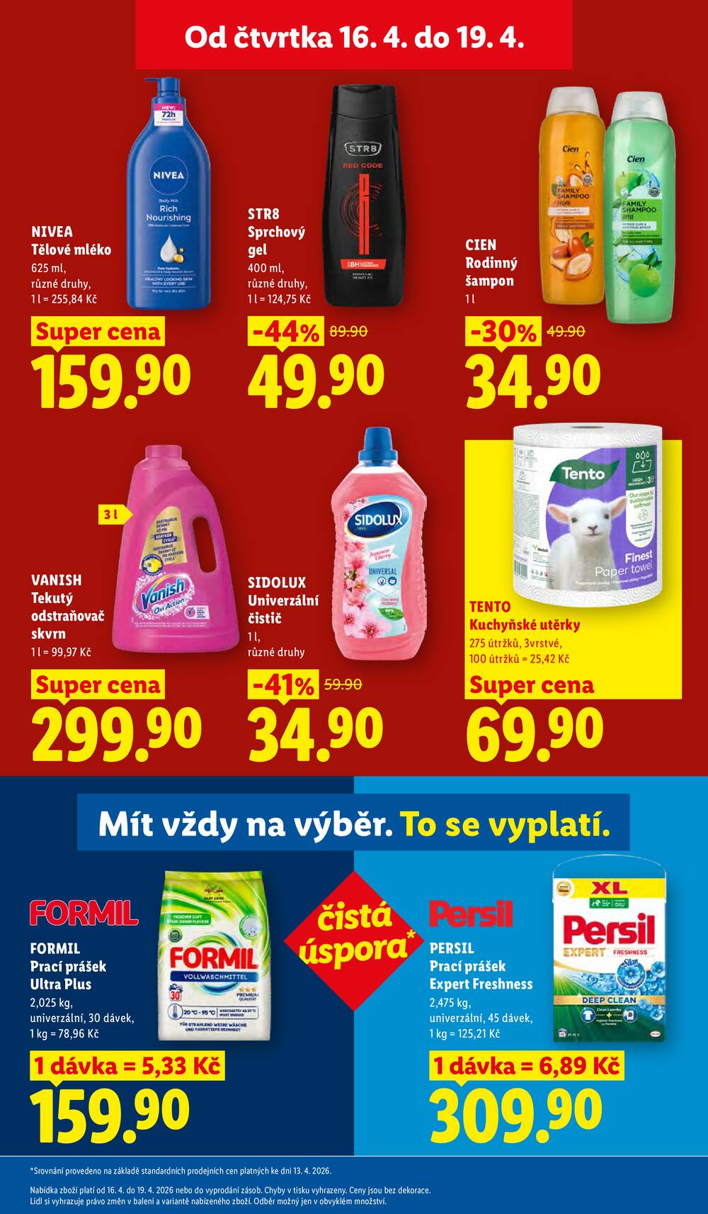 Lidl Čtvrtek od 16.4. do 19.4.2026