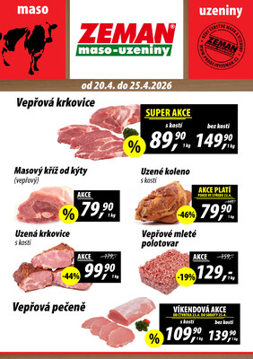 leták ZEMAN maso-uzeniny