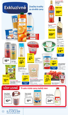 Tesco supermarkety od 22.4. do 28.4.2026