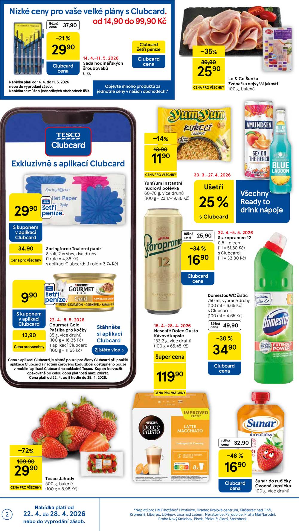 Tesco malé hypermarkety od 22.4. do 28.4.2026