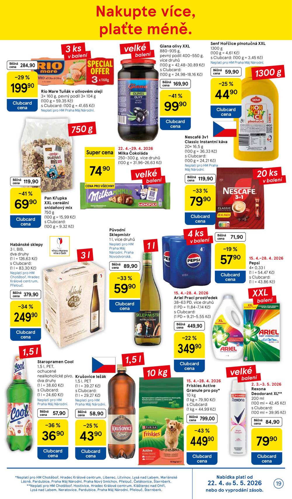 Tesco malé hypermarkety od 22.4. do 28.4.2026