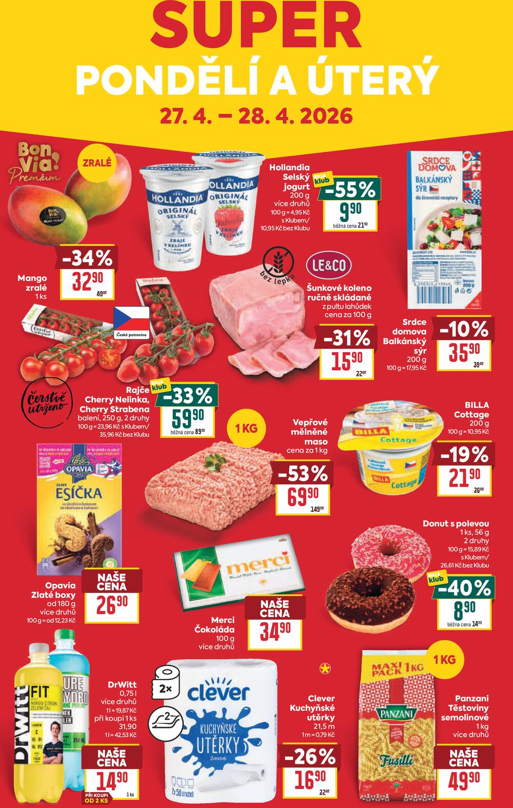 BILLA od 22.4. do 28.4.2026