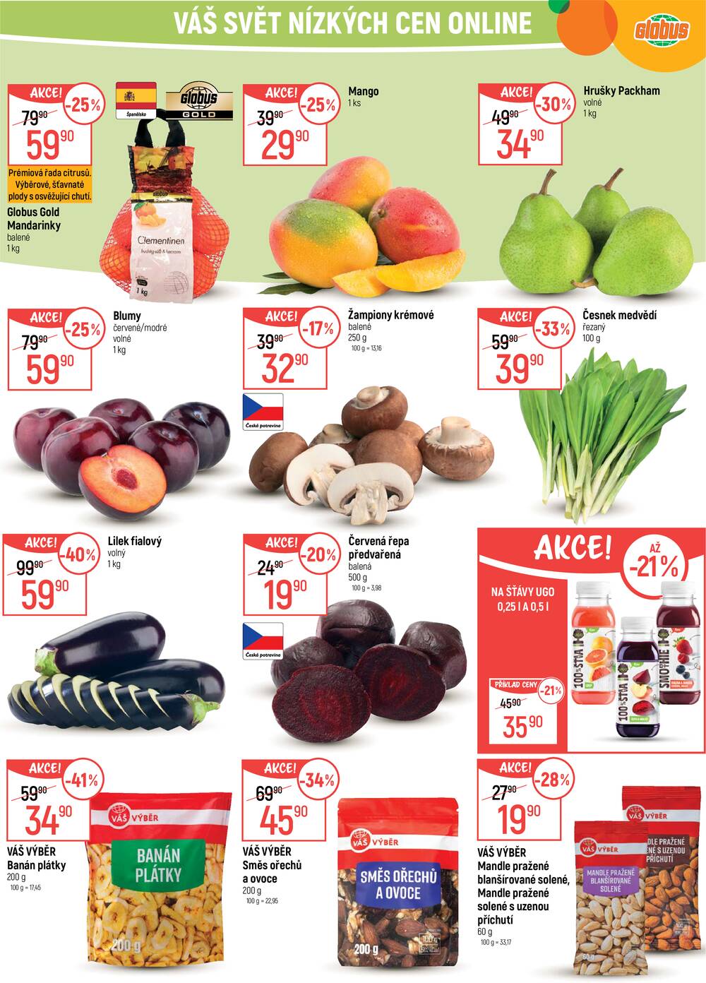 Akční leták Globus 22.4. - 28.4.2026 - Globus Praha - Centrum Černý Most