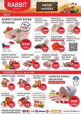 leták RABBIT řeznictví