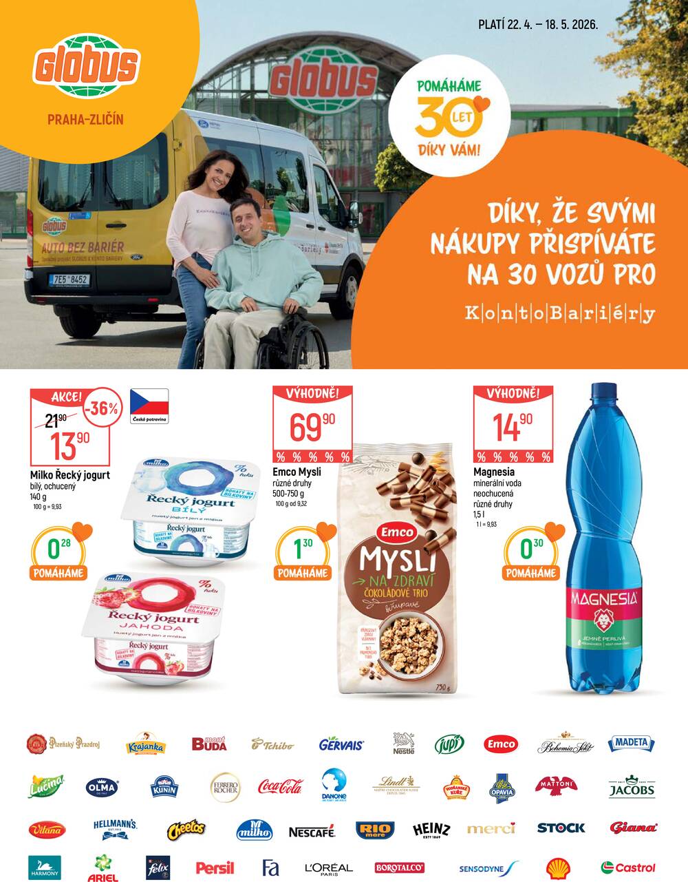 Akční leták Globus 22.4. - 18.5.2026 - Globus Praha - Zličín