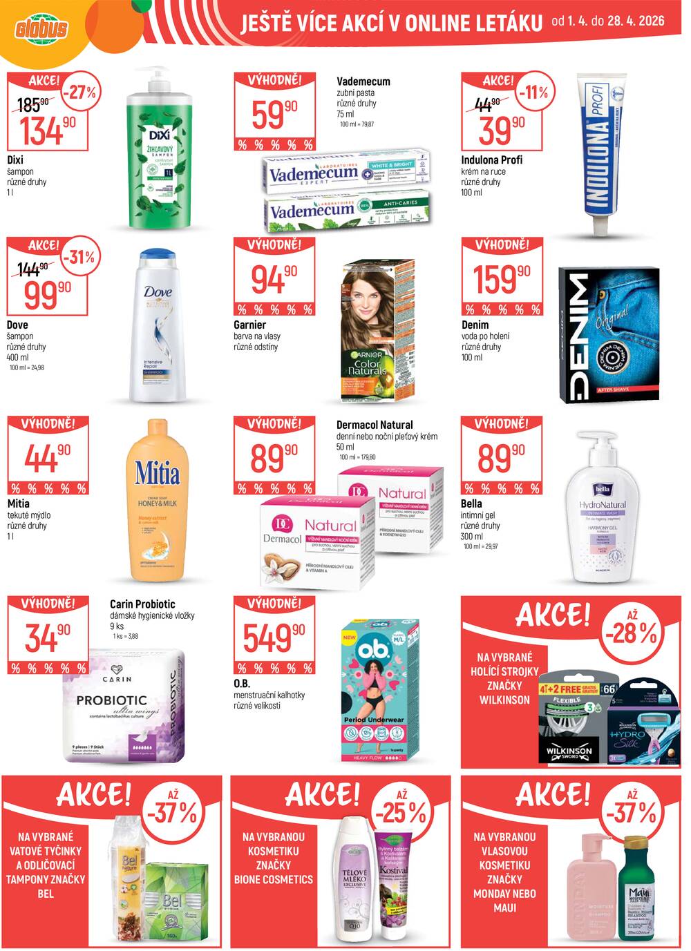 Akční leták Globus 22.4. - 28.4.2026 - Globus Praha - Zličín