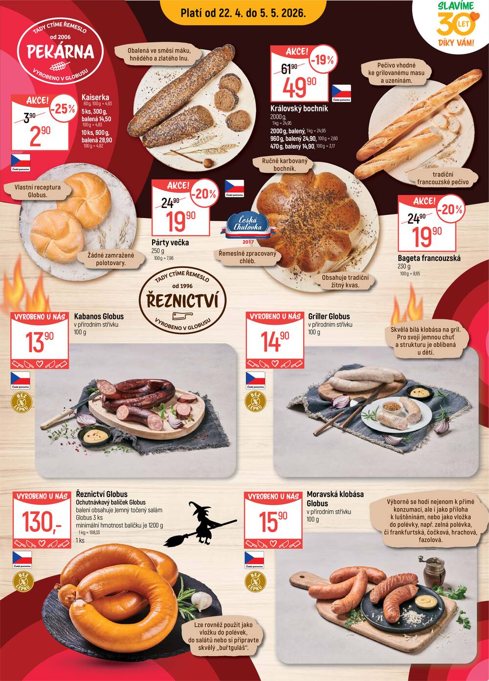 Leták Globus - Akční leták Globus 22.4. - 5.5.2026 - Globus Chomutov - strana 2