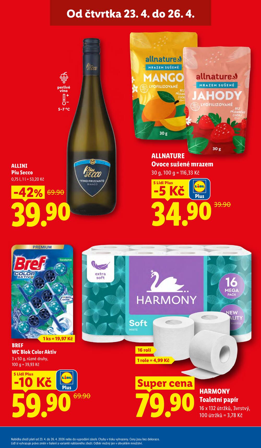 Lidl Čtvrtek od 23.4. do 26.4.2026