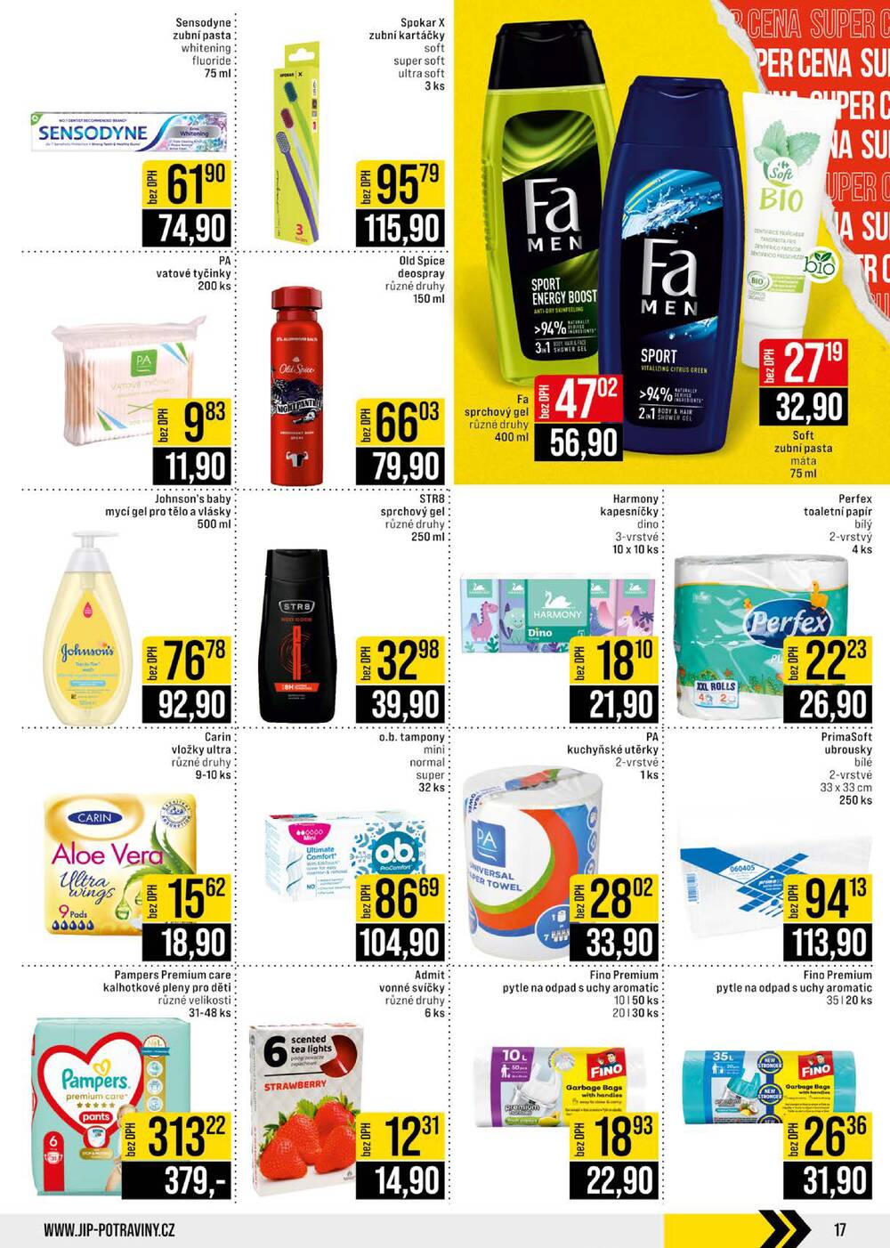 JIP Cash & Carry Brno, Praha, Ostrava, Jilemnice, Pardubice, Ostrava, Karlovy Vary, Olomouc a Zlín od 15.4. do 21.4.2026