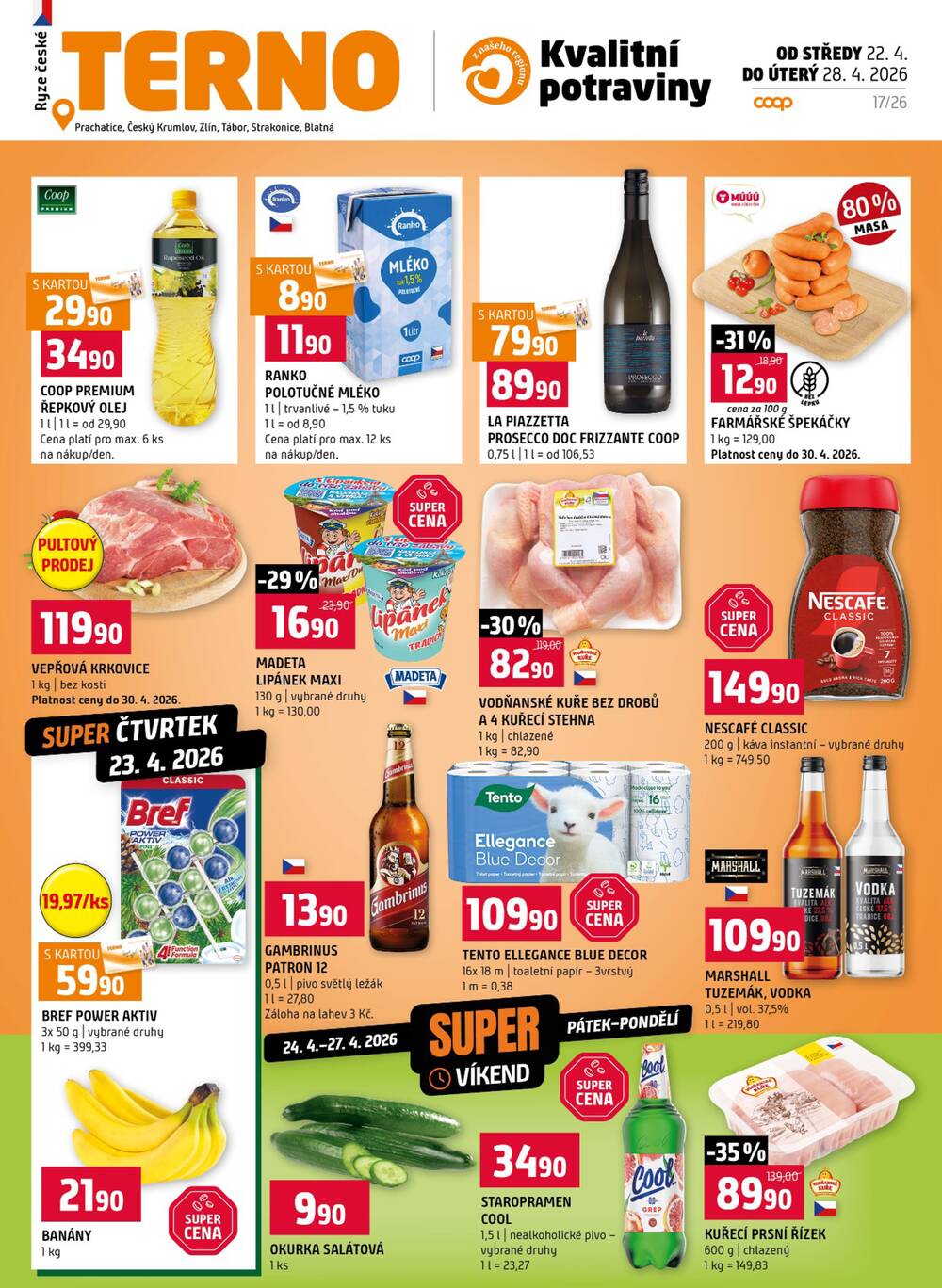 Leták Terno - Terno Zlín 22.4. - 28.4. - strana 1