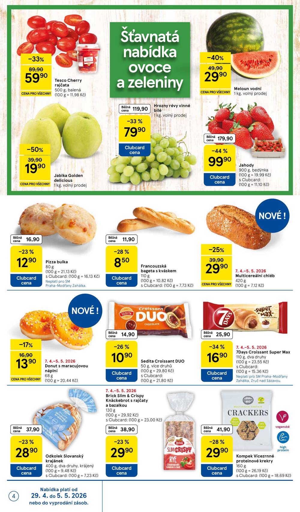 Tesco supermarkety od 29.4. do 5.5.2026