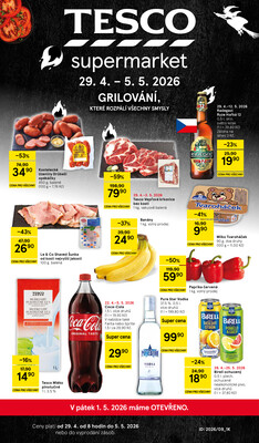 Leták Tesco supermarkety od 29.4. do 5.5.2026