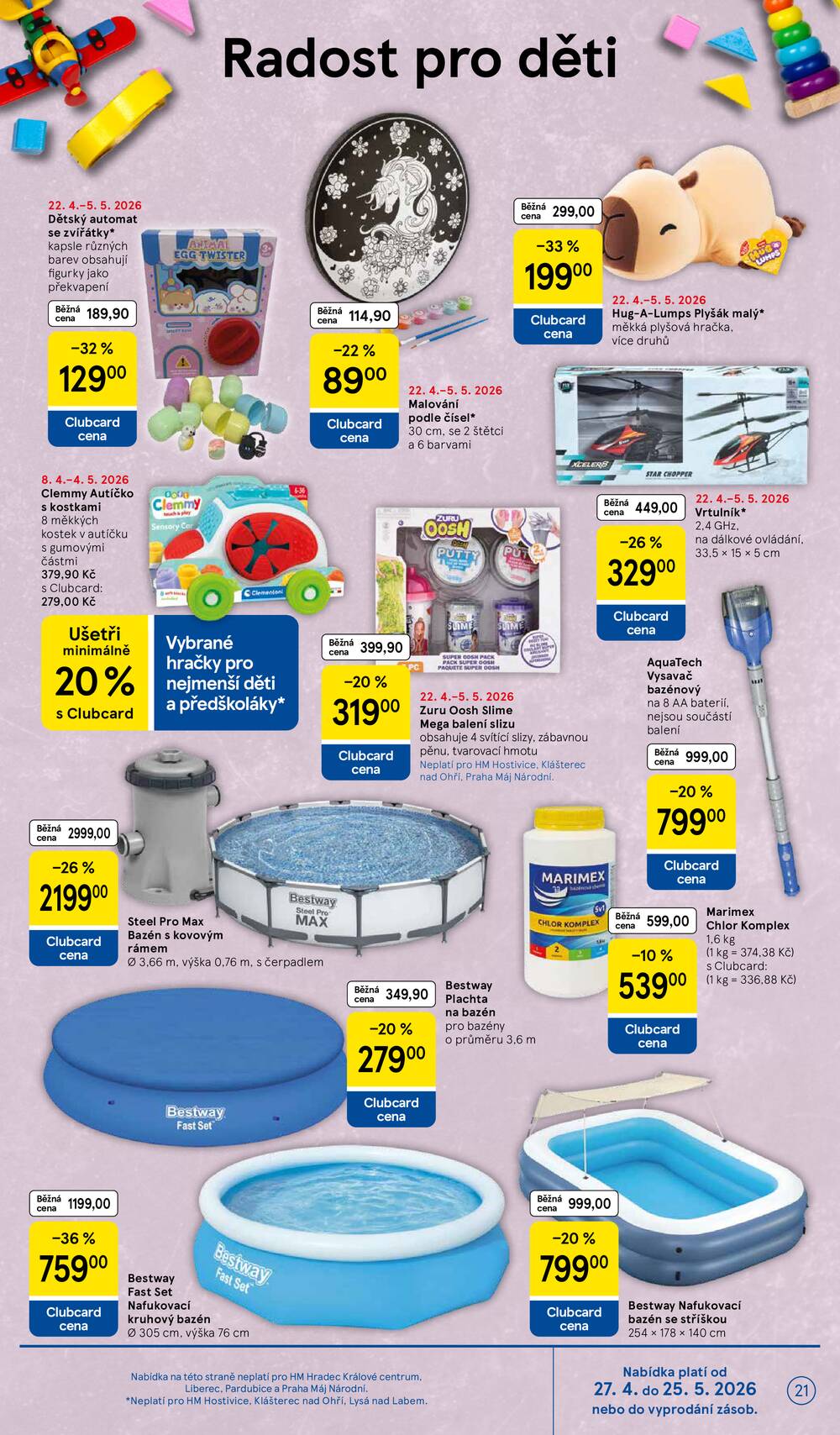 Tesco malé hypermarkety od 29.4. do 5.5.2026