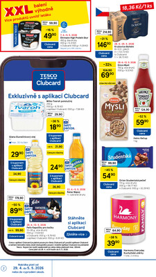 Tesco malé hypermarkety od 29.4. do 5.5.2026