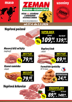 leták ZEMAN maso-uzeniny