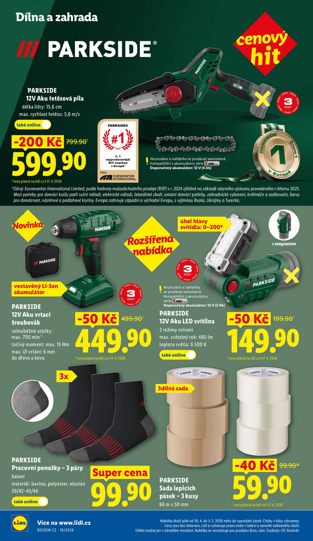 Lidl Čtvrtek od 30.4. do 3.5.2026