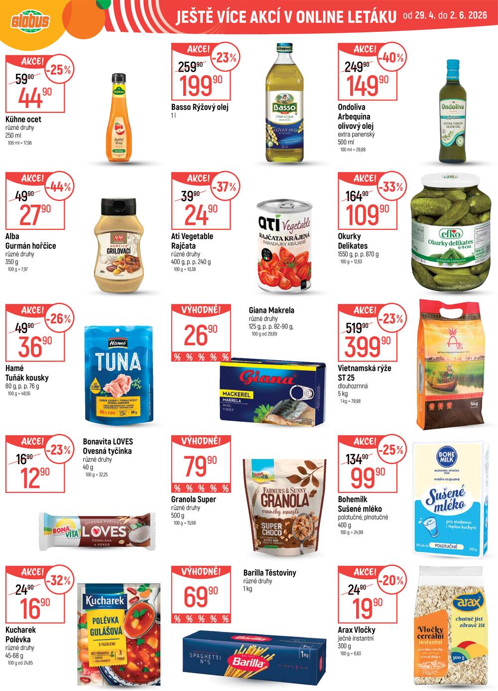 Akční leták Globus 29.4. - 5.5.2026 - Globus Trmice u Ústí nad Labem
