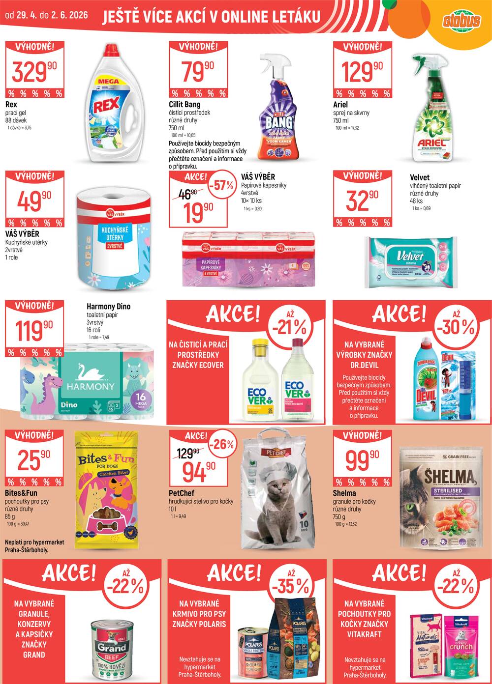 Akční leták Globus 29.4. - 5.5.2026 - Globus Trmice u Ústí nad Labem