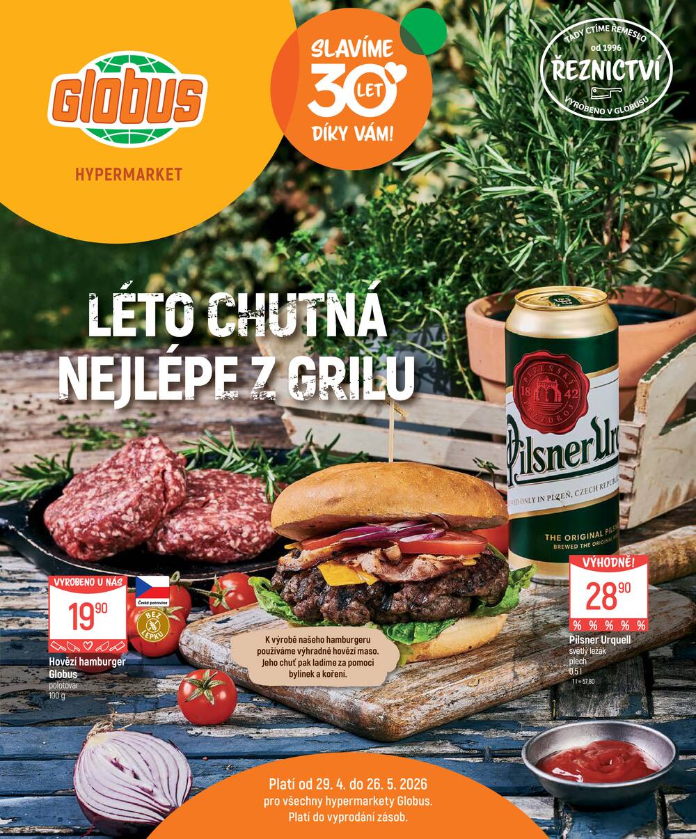 Leták Globus - Akční leták Globus 29.4. - 26.5.2026 - Globus Brno Ivanovice - strana 1